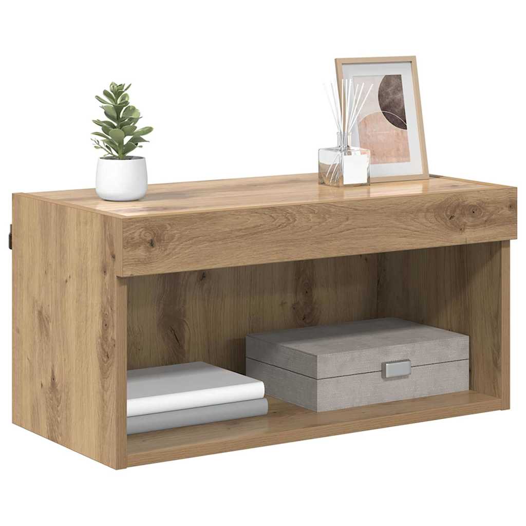 Σετ επίπλου τηλεόρασης με led Artisan Oak Επεξεργασμένο ξύλο - Pakobazaar