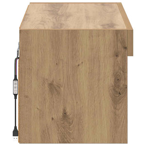 Σετ επίπλου τηλεόρασης με led Artisan Oak Επεξεργασμένο ξύλο - Pakobazaar