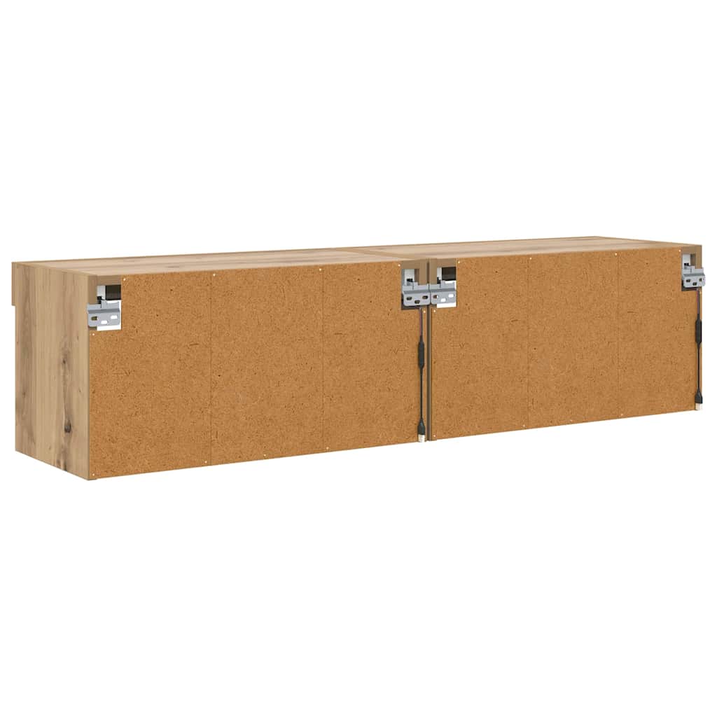 Σετ επίπλου τηλεόρασης με led Artisan Oak Επεξεργασμένο ξύλο - Pakobazaar