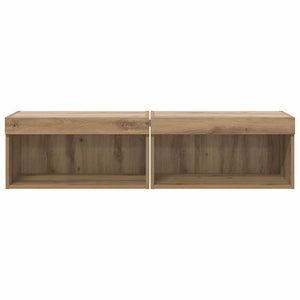 Σετ επίπλου τηλεόρασης με led Artisan Oak Επεξεργασμένο ξύλο - Pakobazaar