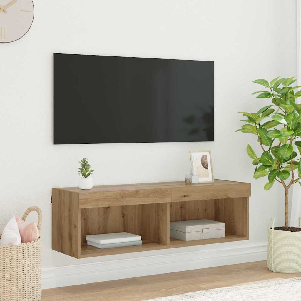 Ντουλάπι Τηλεόρασης Τοίχου Panama Artisan Oak 100 x 30 x 30 cm - Pakobazaar