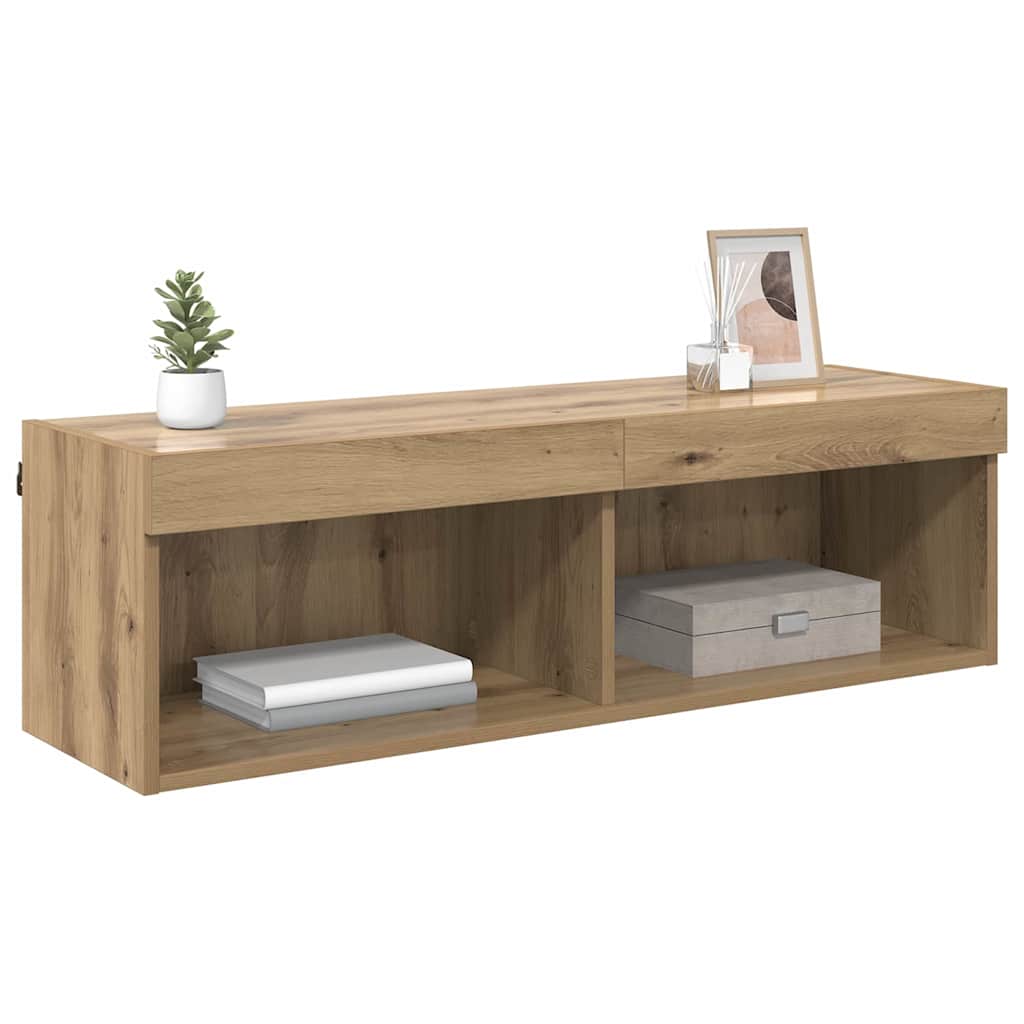 Ντουλάπι Τηλεόρασης Τοίχου Panama Artisan Oak 100 x 30 x 30 cm - Pakobazaar