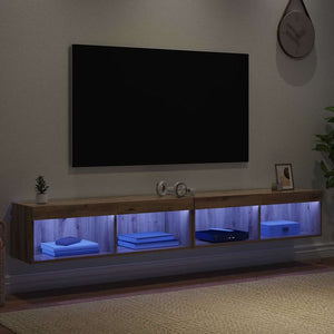 Σετ επίπλου τηλεόρασης με led Artisan Oak Επεξεργασμένο ξύλο - Pakobazaar
