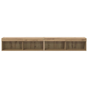 Σετ επίπλου τηλεόρασης με led Artisan Oak Επεξεργασμένο ξύλο - Pakobazaar