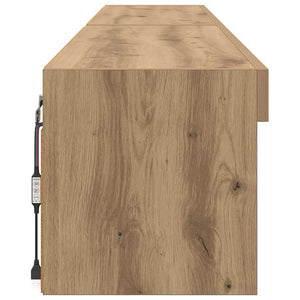 Σετ επίπλου τηλεόρασης με led Artisan Oak Επεξεργασμένο ξύλο - Pakobazaar