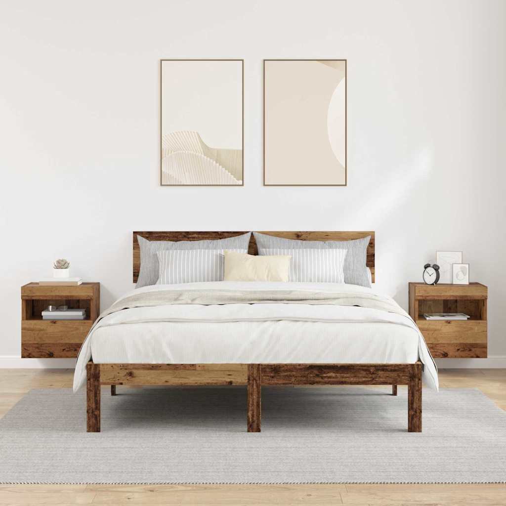 Βάσεις τηλεόρασης Επιτοίχιο 2 pcs Παλιό Ξύλο 40 x 30 x 40 εκ - Pakobazaar