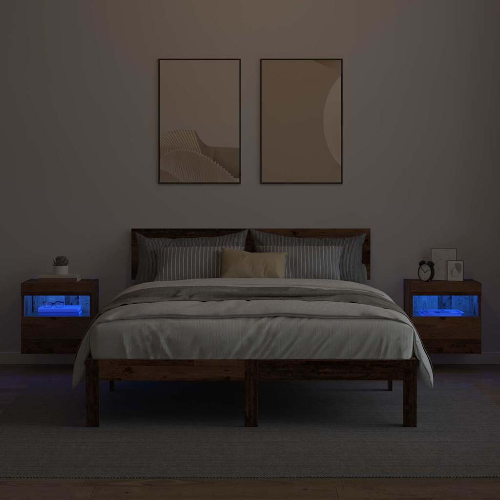 Βάσεις τηλεόρασης Επιτοίχιο 2 pcs Παλιό Ξύλο 40 x 30 x 40 εκ - Pakobazaar