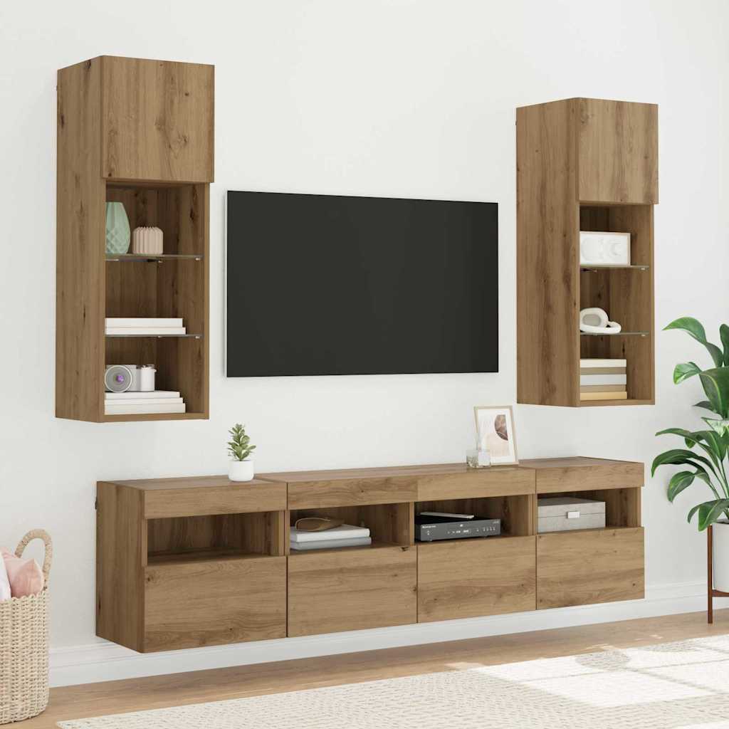 Βάσεις τηλεόρασης Επιτοίχιο 2 pcs Artisan Oak 40 x 30 x 40 εκ - Pakobazaar