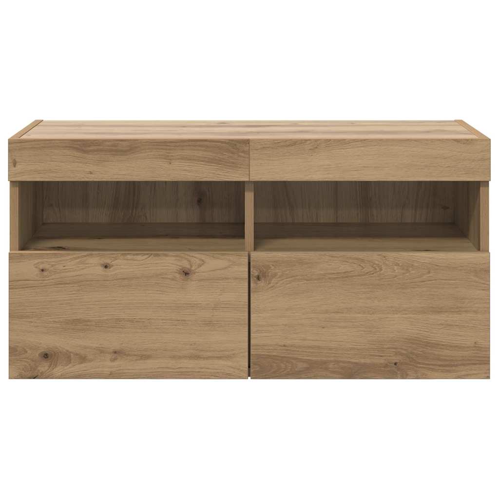 Ντουλάπι Τηλεόρασης Τοίχου Artisan Oak 80 x 30 x 40 εκ - Pakobazaar