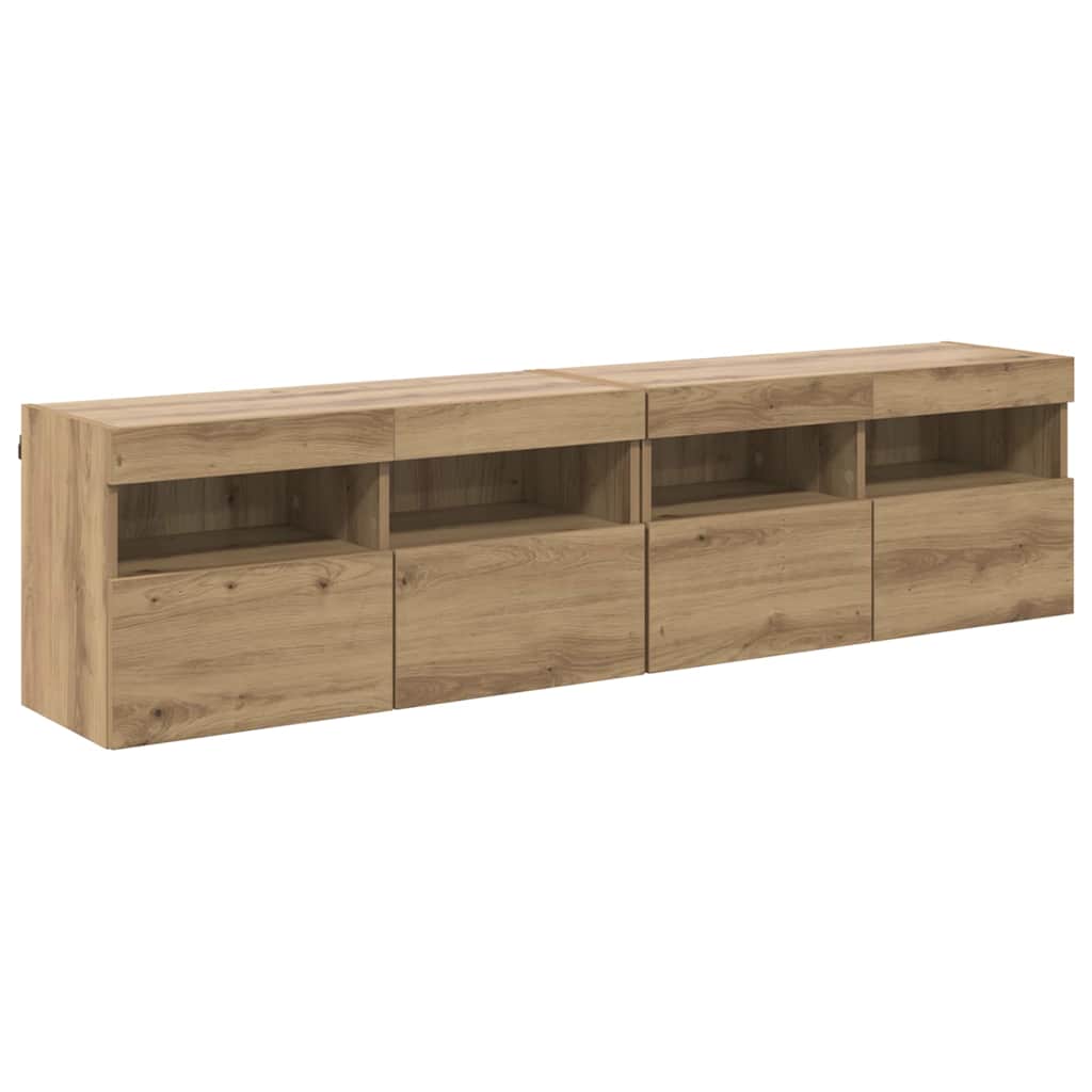 Βάσεις τηλεόρασης Επιτοίχιο 2 pcs Artisan Oak 80 x 30 x 40 εκ - Pakobazaar