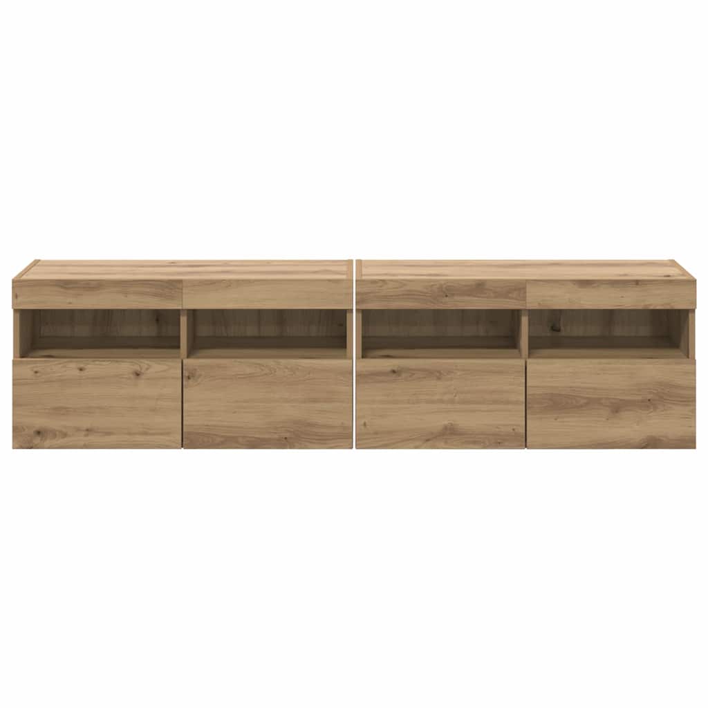 Βάσεις τηλεόρασης Επιτοίχιο 2 pcs Artisan Oak 80 x 30 x 40 εκ - Pakobazaar