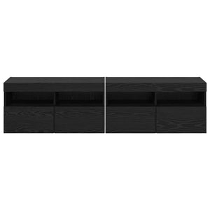 Βάσεις τηλεόρασης Επιτοίχιο 2 pcs Μαύρη Οξυά 80 x 30 x 40 εκ - Pakobazaar