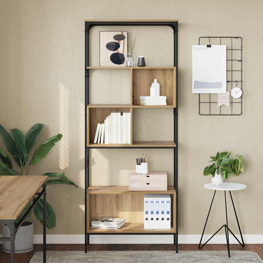 Βιβλιοθήκη Artisan Oak 76 x 33 x 188,5 εκ Επεξεργασμένο ξύλο - Pakobazaar
