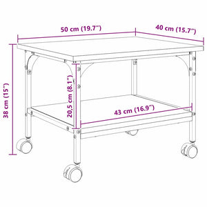 Σταντ Εκτυπωτή Artisan Oak 50 x 40 x 38 cm Επεξεργασμένο ξύλο - Pakobazaar
