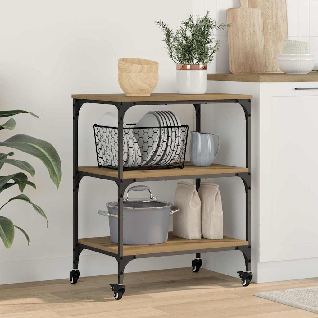 Καρότσι Κουζίνας Artisan Oak 60 x 41 x 76 εκ.