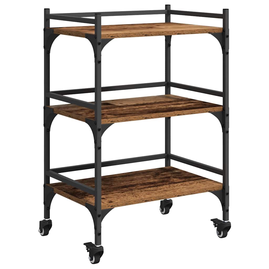 Καρότσι Κουζίνας Παλιό Ξύλο 50 x 35 x 75.5 εκ - Pakobazaar