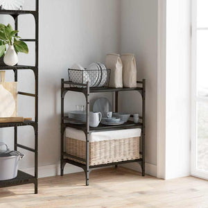 Καρότσι Κουζίνας Μαύρη Οξυά 50 x 35 x 75.5 εκ - Pakobazaar