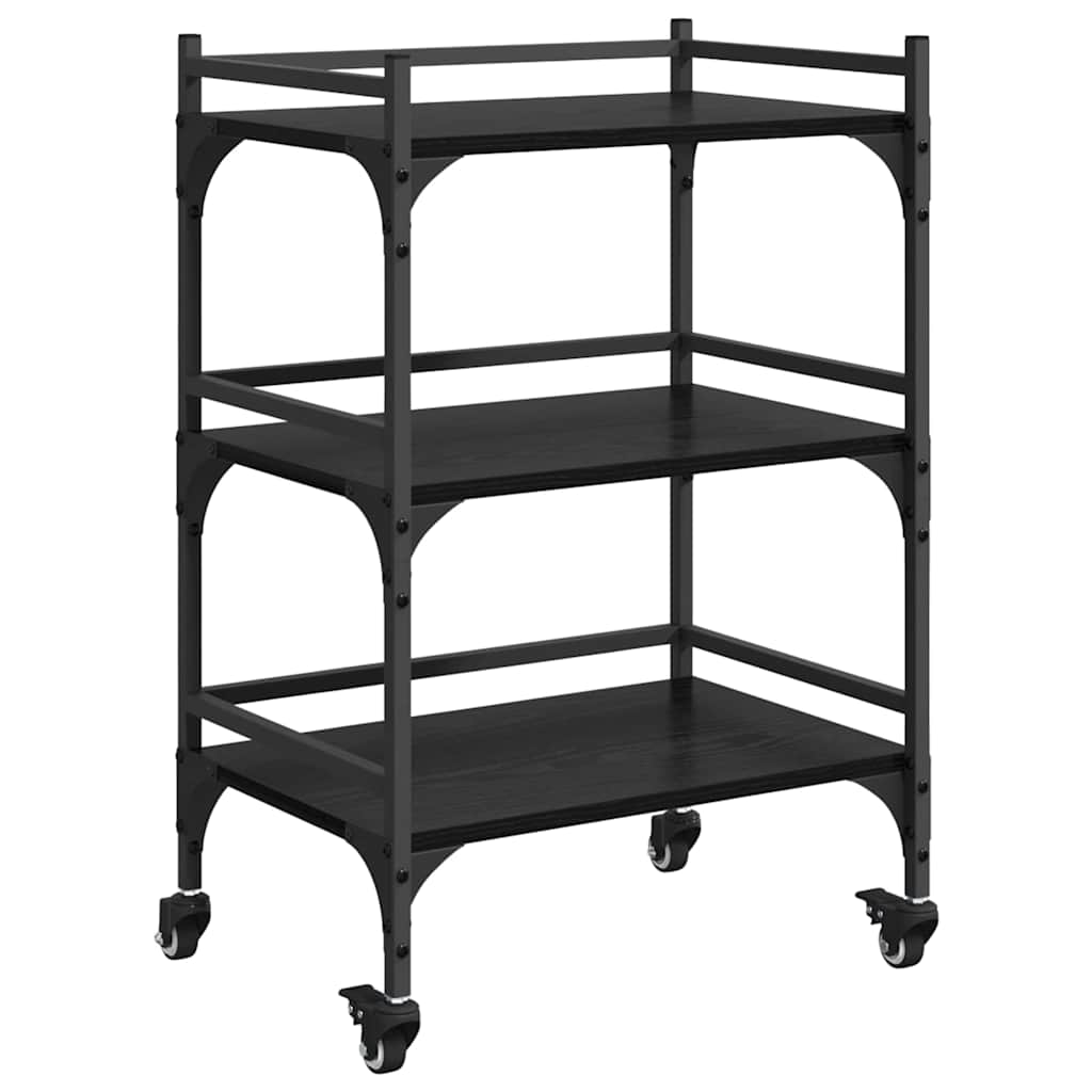 Καρότσι Κουζίνας Μαύρη Οξυά 50 x 35 x 75.5 εκ - Pakobazaar