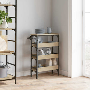 Καρότσι Κουζίνας Δρύς Sonoma 53 x 20 x 76 εκ. - Pakobazaar