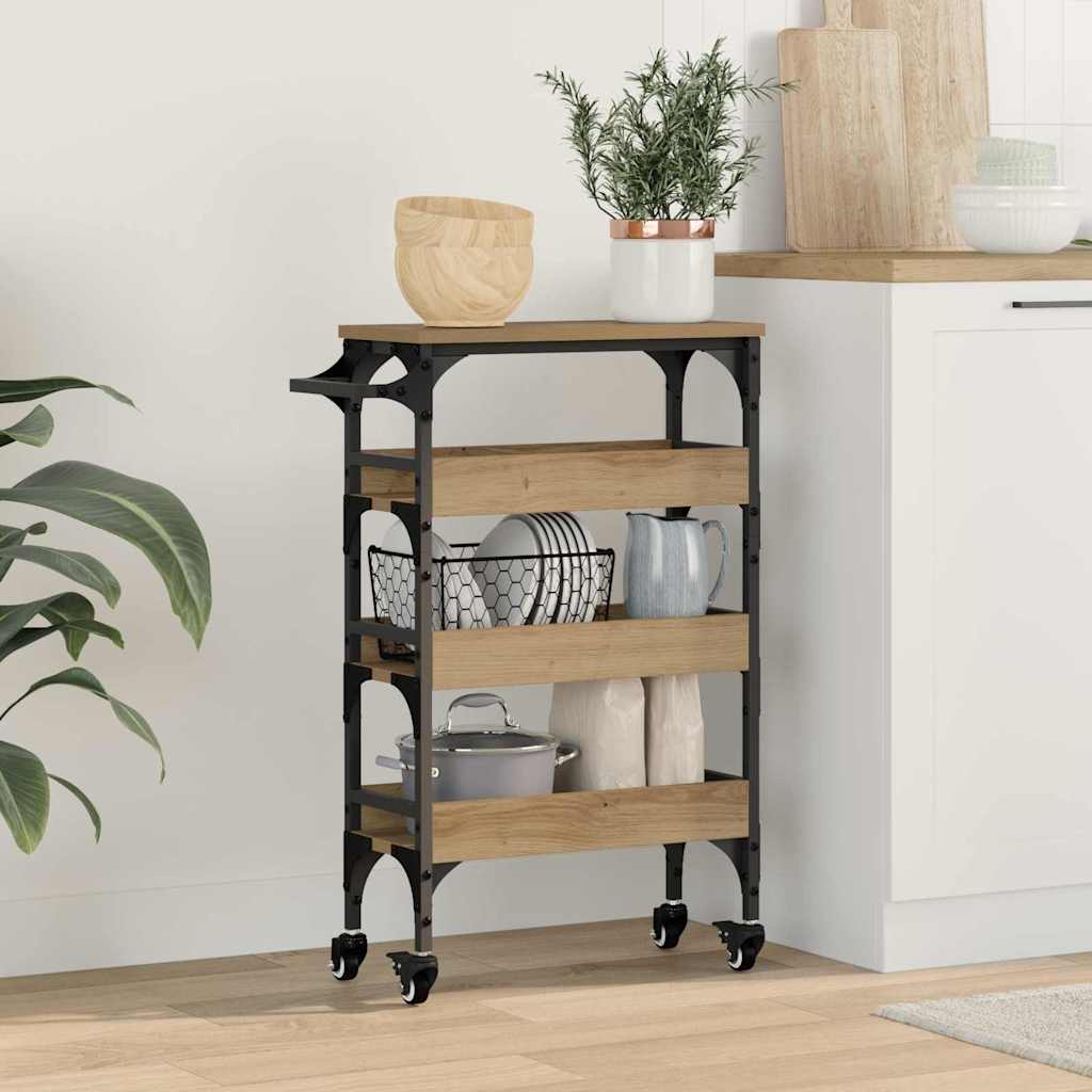 Καρότσι Κουζίνας Artisan Oak 53 x 20 x 76 εκ. - Pakobazaar
