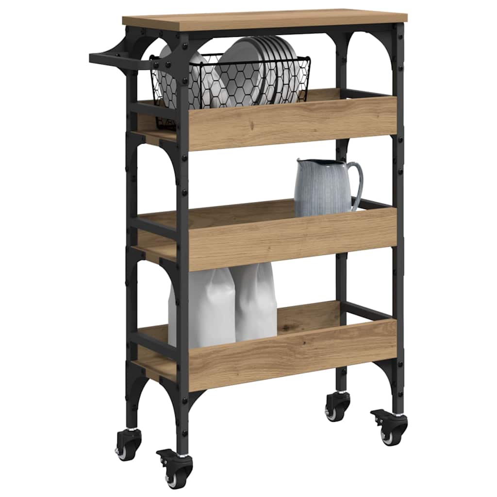 Καρότσι Κουζίνας Artisan Oak 53 x 20 x 76 εκ. - Pakobazaar