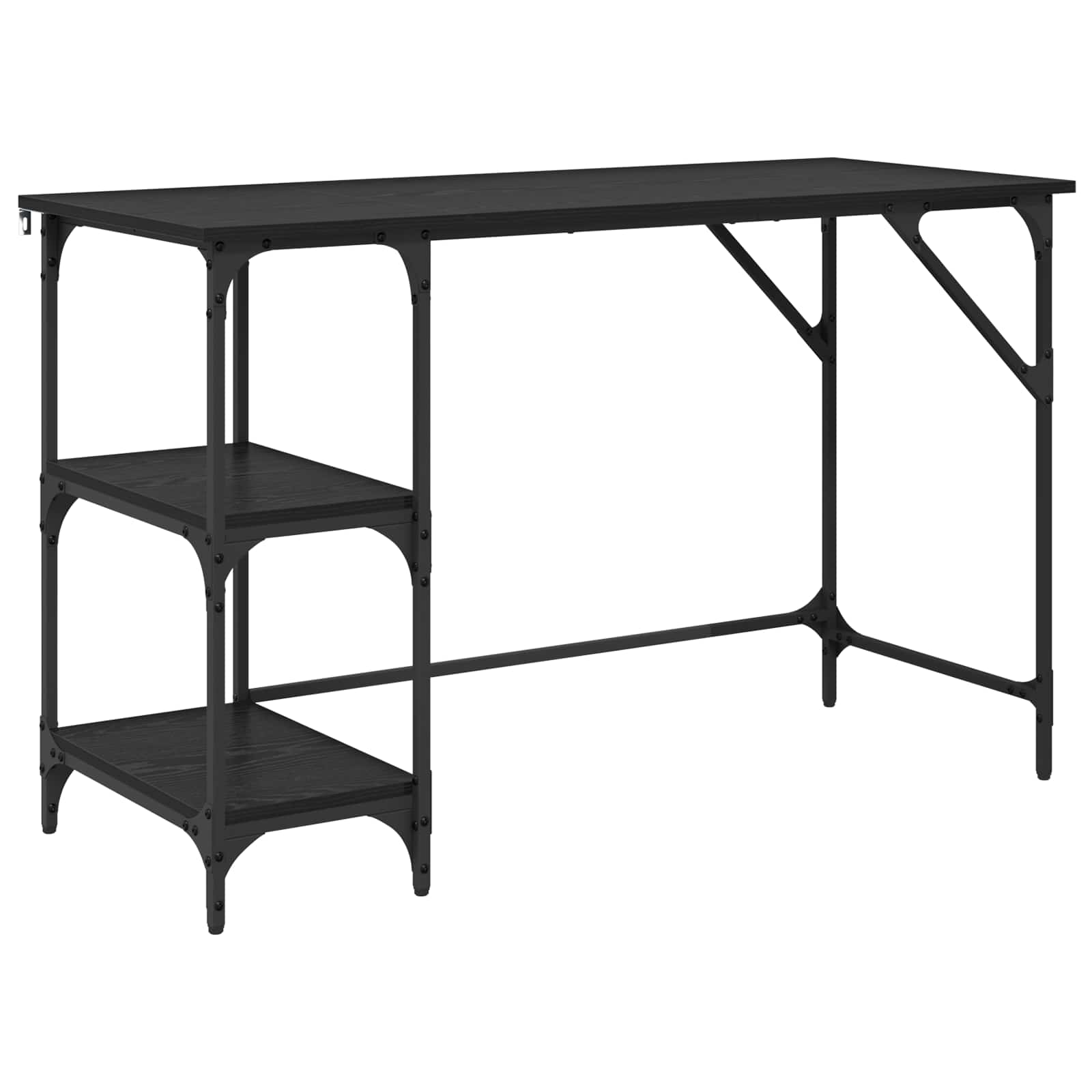 Γραφείο Μαύρη Οξυά 120 x 50 x 75 cm Επεξεργασμένο ξύλο - Pakobazaar