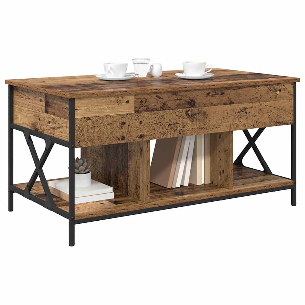 Τραπεζάκι σαλονιού Παλιό Ξύλο 100 x 55 x 48.5 εκ - Pakobazaar