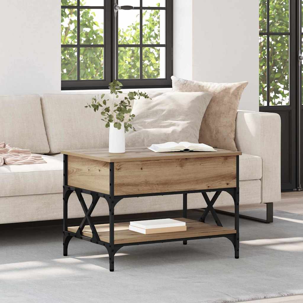 Τραπεζάκι σαλονιού Artisan Oak 70x50x50εκ Επεξεργασμένο ξύλο - Pakobazaar