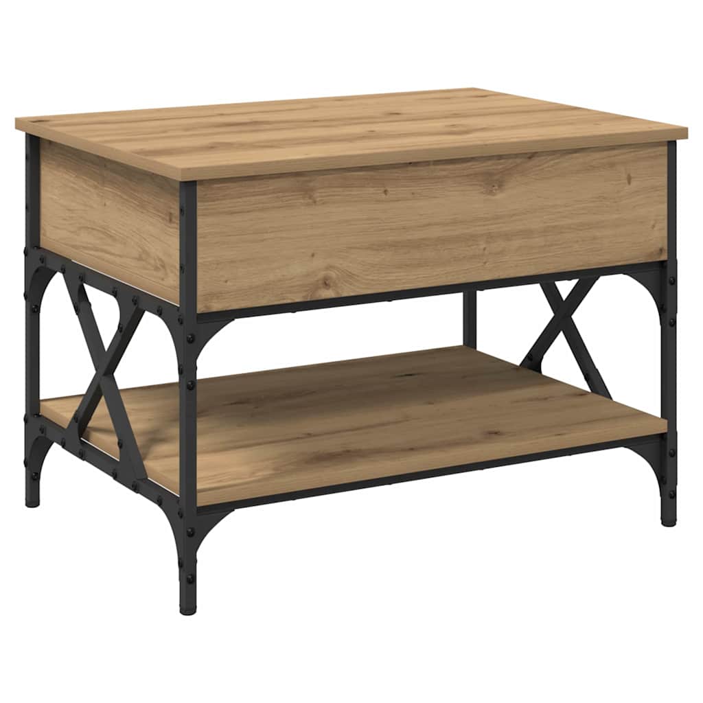 Τραπεζάκι σαλονιού Artisan Oak 70x50x50εκ Επεξεργασμένο ξύλο - Pakobazaar