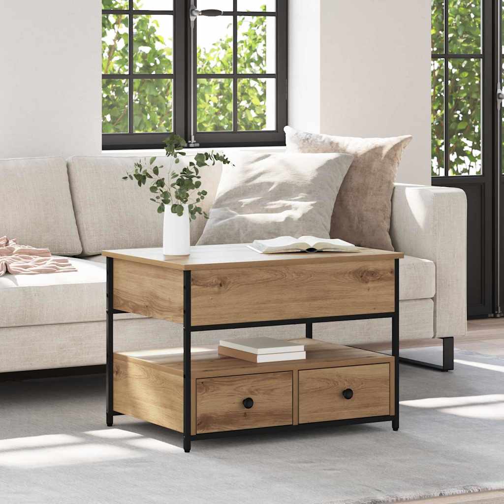 Τραπεζάκι σαλονιού με συρτάρι Artisan Oak 70 x 50 x 54.5 εκ - Pakobazaar