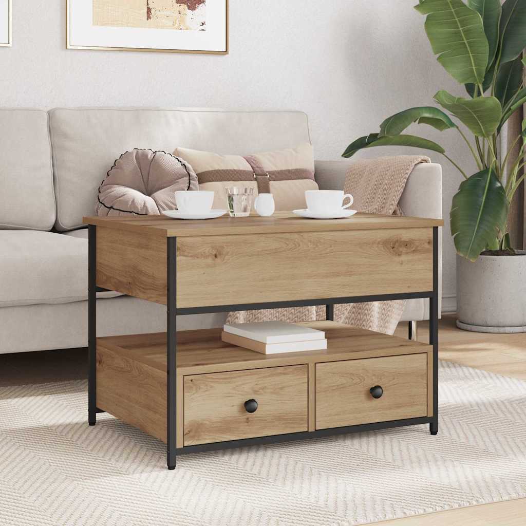 Τραπεζάκι σαλονιού με συρτάρι Artisan Oak 70 x 50 x 54.5 εκ - Pakobazaar