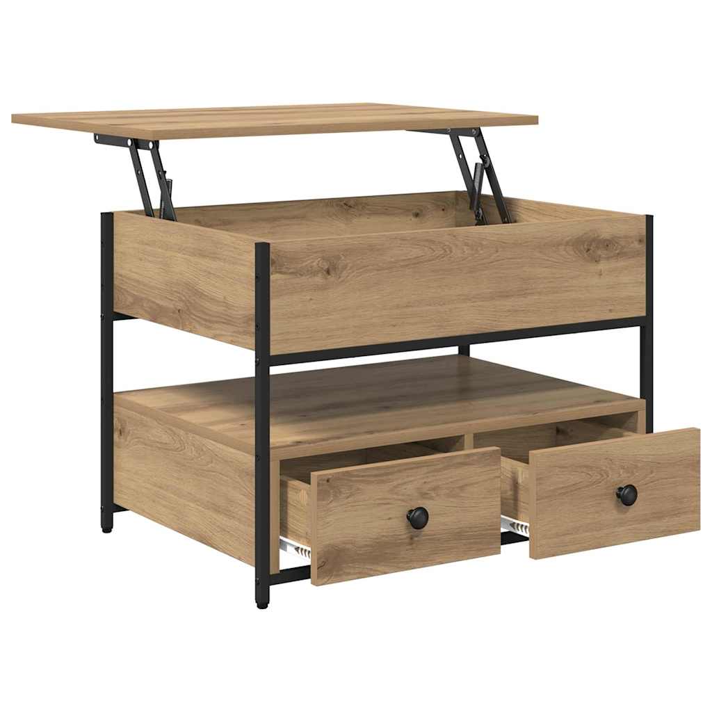 Τραπεζάκι σαλονιού με συρτάρι Artisan Oak 70 x 50 x 54.5 εκ - Pakobazaar