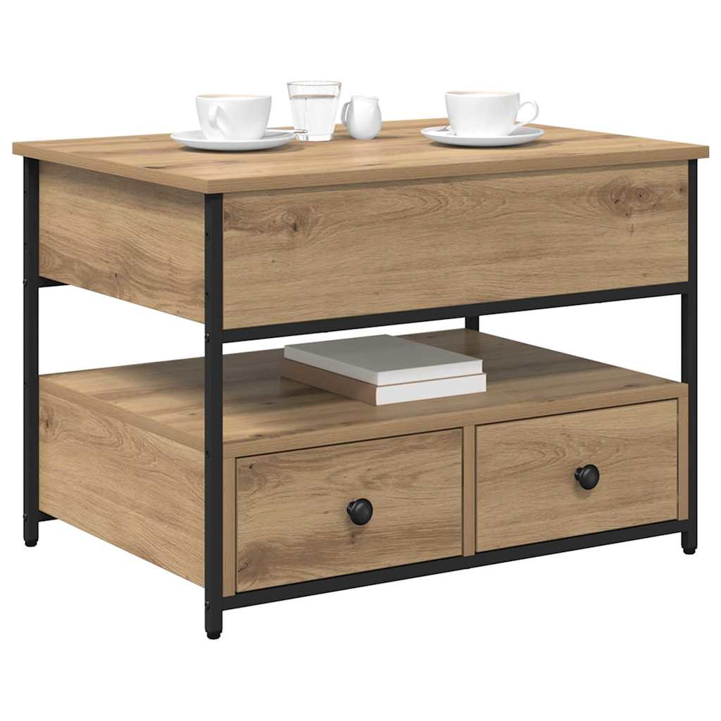 Τραπεζάκι σαλονιού με συρτάρι Artisan Oak 70 x 50 x 54.5 εκ - Pakobazaar