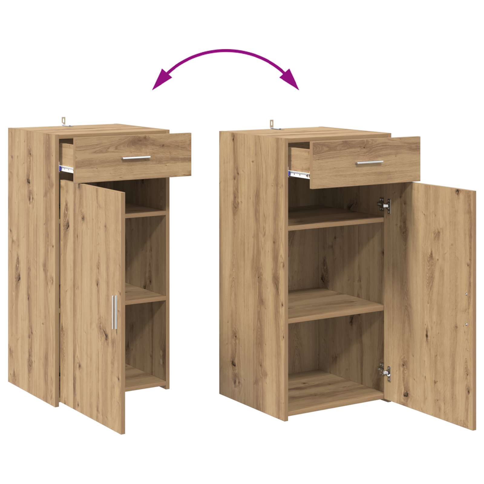 Πλαϊνό γραφείο με συρτάρι artisan δρυς 45 x 42,5 x 93 εκ. - Pakobazaar
