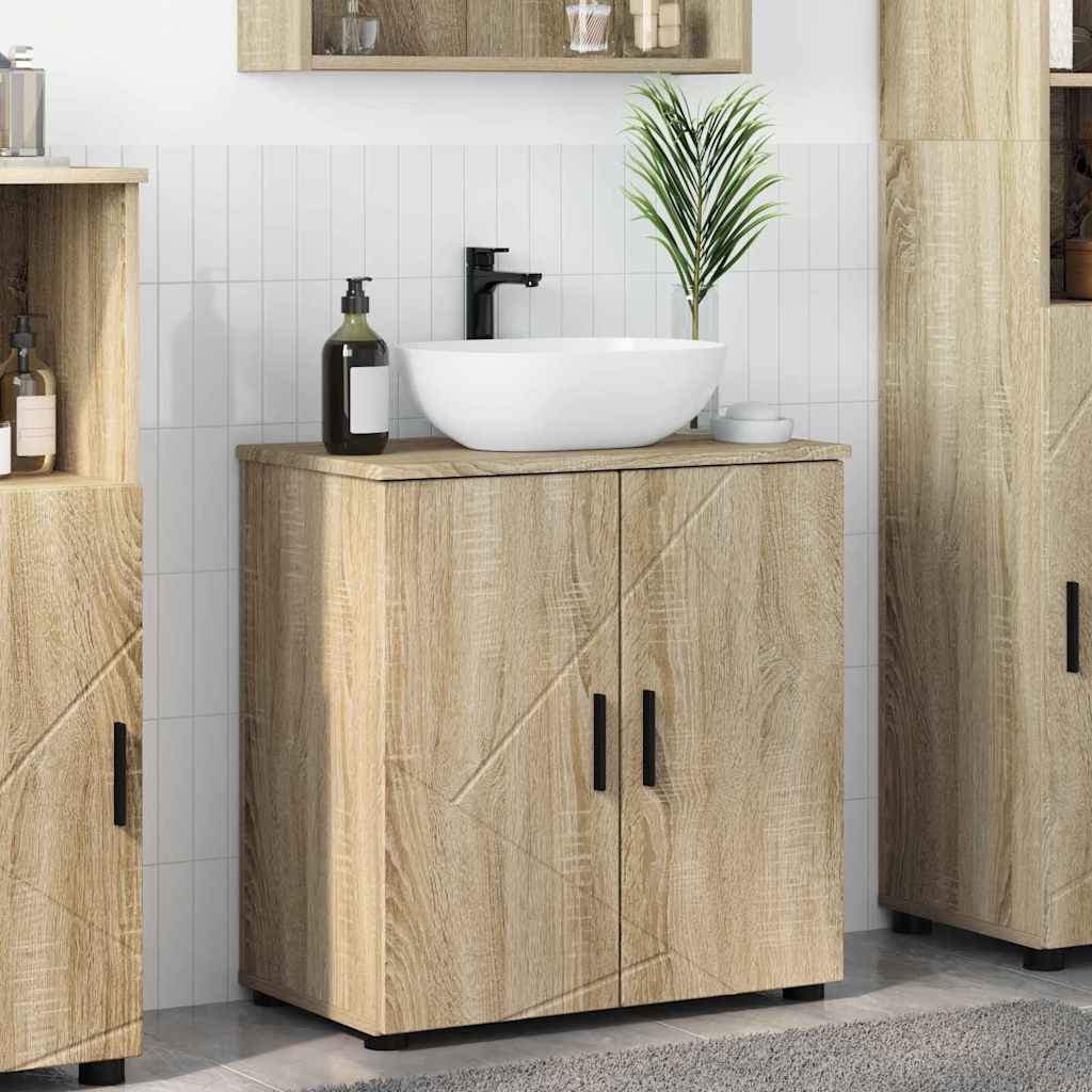 Ντουλάπι Μπάνιου με αποθήκευση Δρύς Sonoma 61 x 35 x 64 εκ. - Pakobazaar