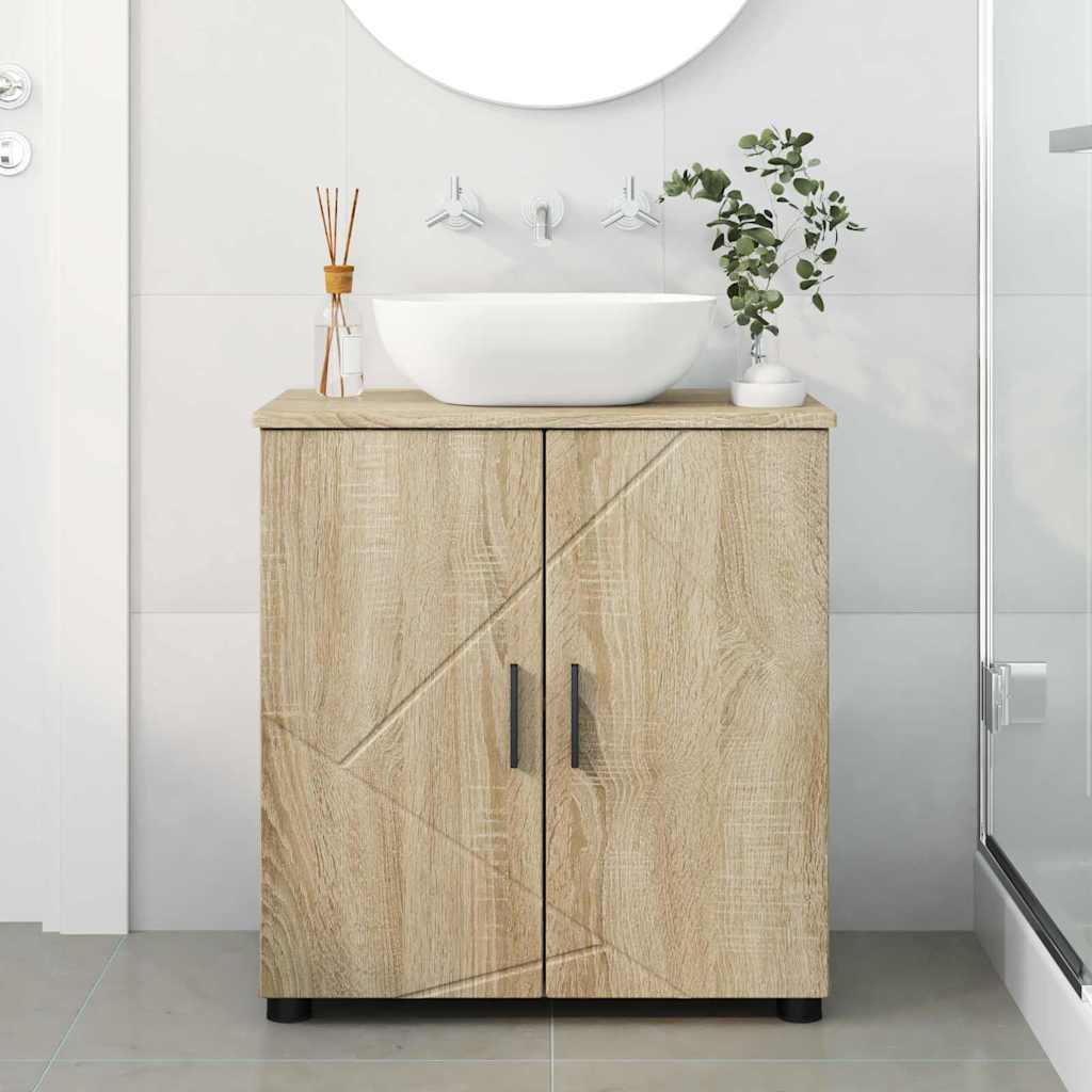 Ντουλάπι Μπάνιου με αποθήκευση Δρύς Sonoma 61 x 35 x 64 εκ. - Pakobazaar