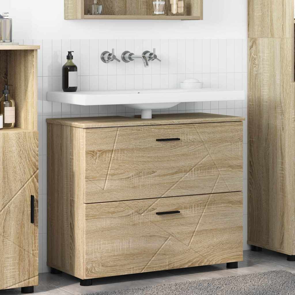 Ντουλάπι Μπάνιου με συρτάρι Δρύς Sonoma 76,5 x 35 x 64 εκ - Pakobazaar
