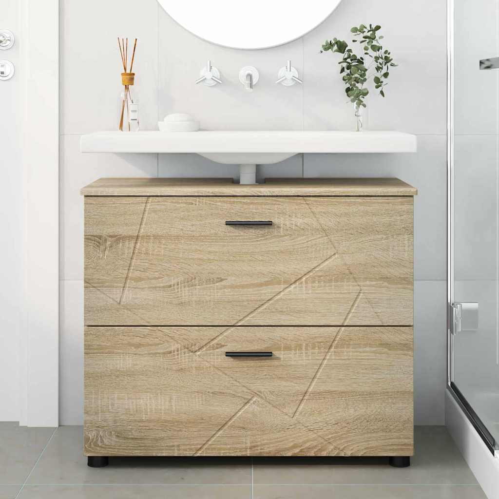 Ντουλάπι Μπάνιου με συρτάρι Δρύς Sonoma 76,5 x 35 x 64 εκ - Pakobazaar