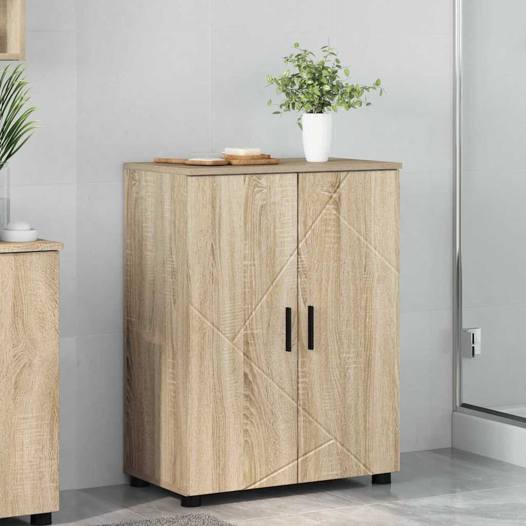 Ντουλάπι Μπάνιου με αποθήκευση Δρύς Sonoma 60 x 35 x 80 εκ - Pakobazaar