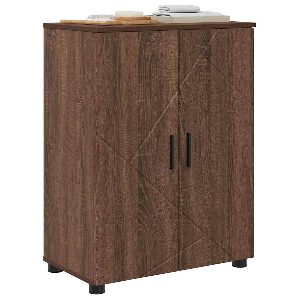 Ντουλάπι Μπάνιου με αποθήκευση Καφέ δρυς 60 x 35 x 80 εκ - Pakobazaar
