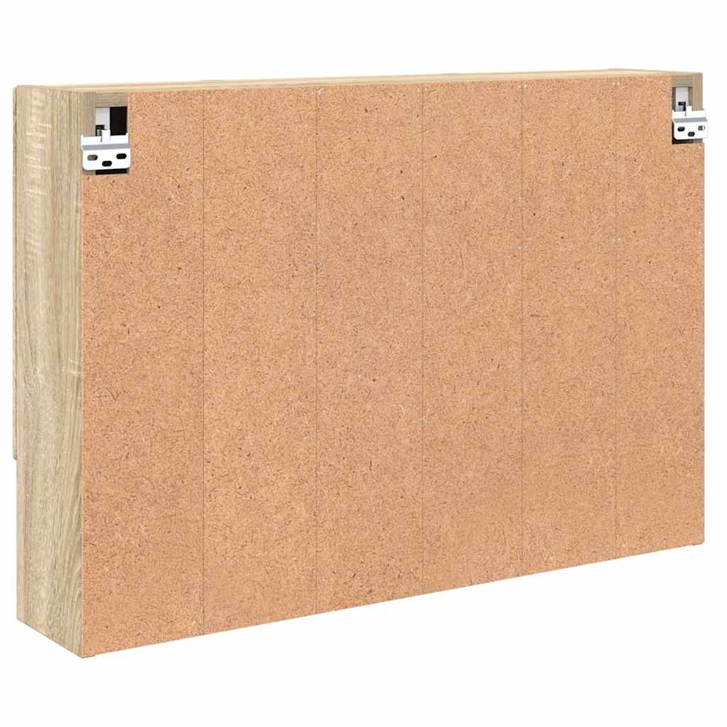 Ντουλάπα Καθρέφτη Επιτοίχιο Δρύς Sonoma 80 x 17 x 55 εκ - Pakobazaar