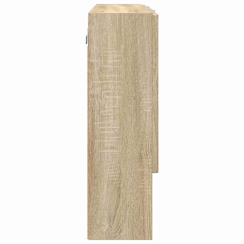 Ντουλάπα Καθρέφτη Επιτοίχιο Δρύς Sonoma 80 x 17 x 55 εκ - Pakobazaar