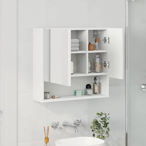 Ντουλάπα Καθρέφτη Λευκό 59 x 17 x 55 cm Επεξεργασμένο ξύλο - Pakobazaar