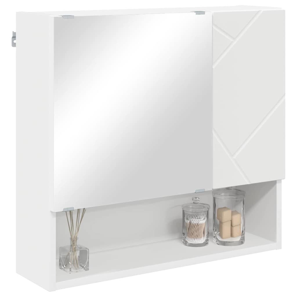 Ντουλάπα Καθρέφτη Λευκό 59 x 17 x 55 cm Επεξεργασμένο ξύλο - Pakobazaar