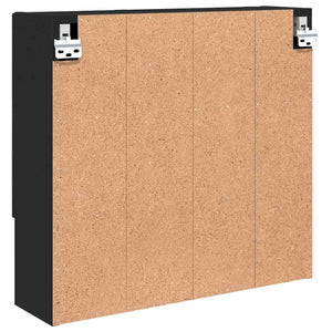 Ντουλάπα Καθρέφτη Μαύρο 59 x 17 x 55 cm Επεξεργασμένο Ξύλο