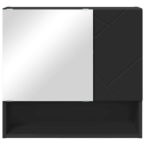 Ντουλάπα Καθρέφτη Μαύρο 59 x 17 x 55 cm Επεξεργασμένο Ξύλο