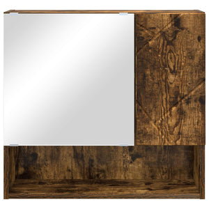Ντουλάπα Καθρέφτη Καπνιστό Δρύς 59 x 17 x 55 cm - Pakobazaar