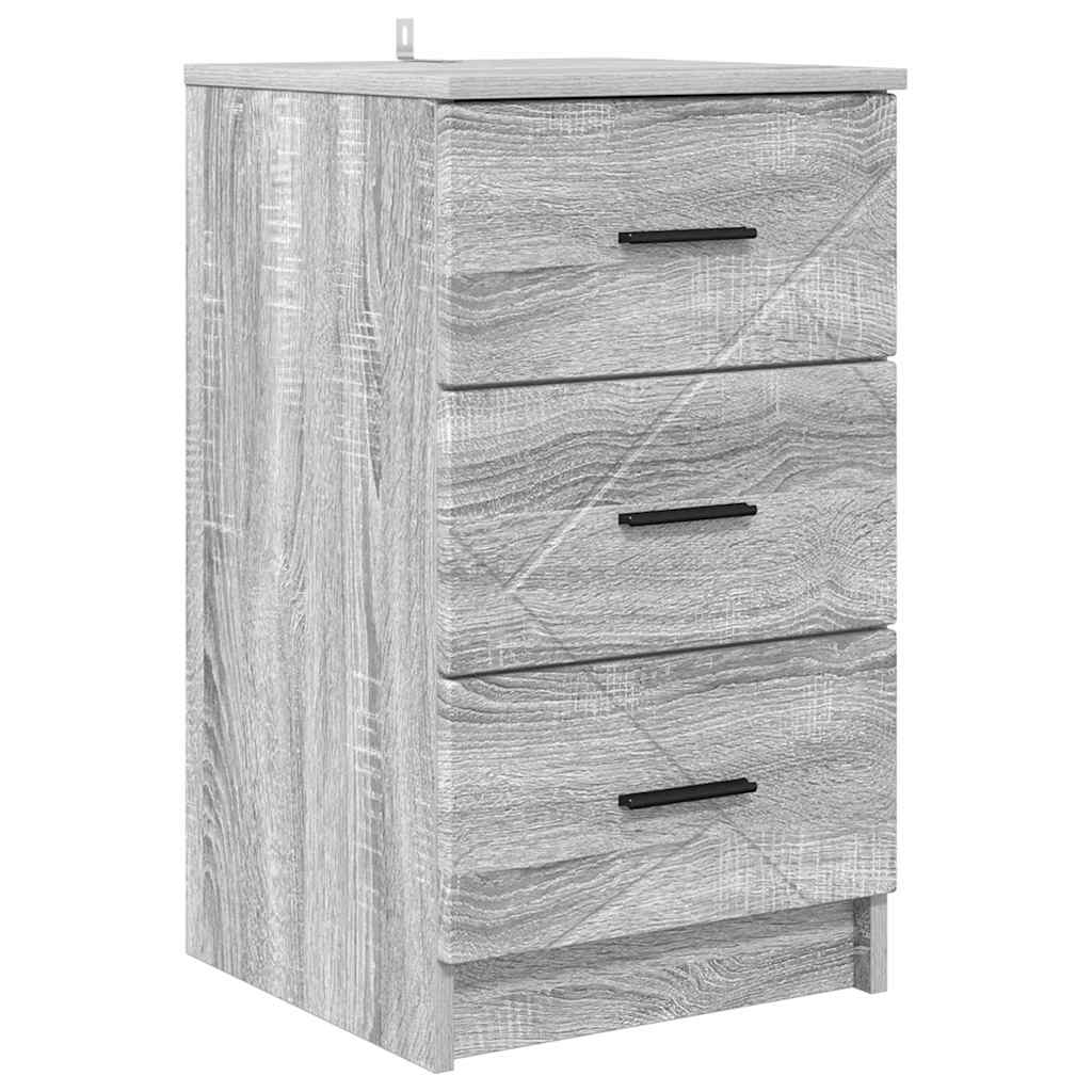 Κομοδίνο Γκρι sonoma 38 x 38 x 66 εκ Επεξεργασμένο ξύλο - Pakobazaar