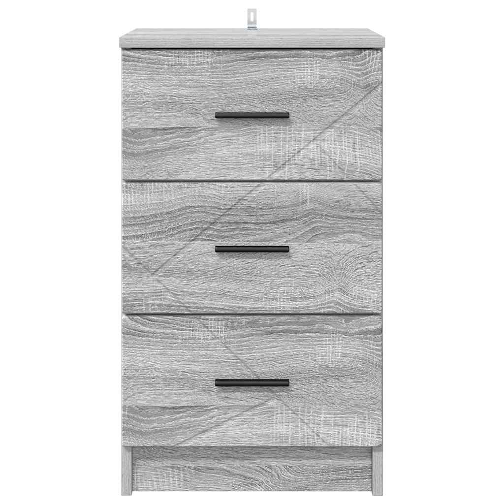 Κομοδίνο Γκρι sonoma 38 x 38 x 66 εκ Επεξεργασμένο ξύλο - Pakobazaar
