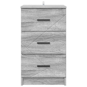 Κομοδίνο Γκρι sonoma 38 x 38 x 66 εκ Επεξεργασμένο ξύλο - Pakobazaar